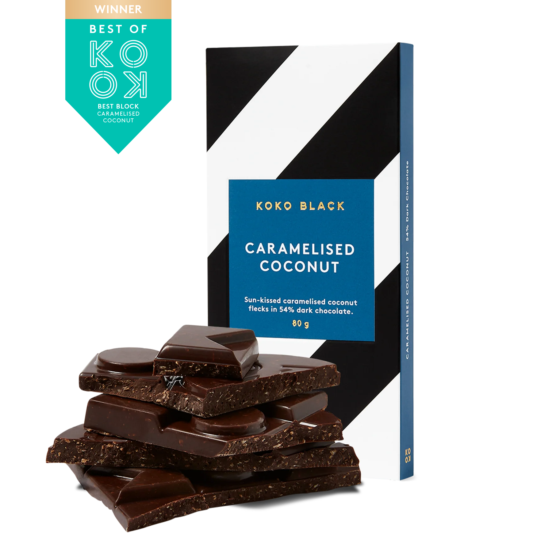 Caramelised Coconut | Dark Chocolate Block