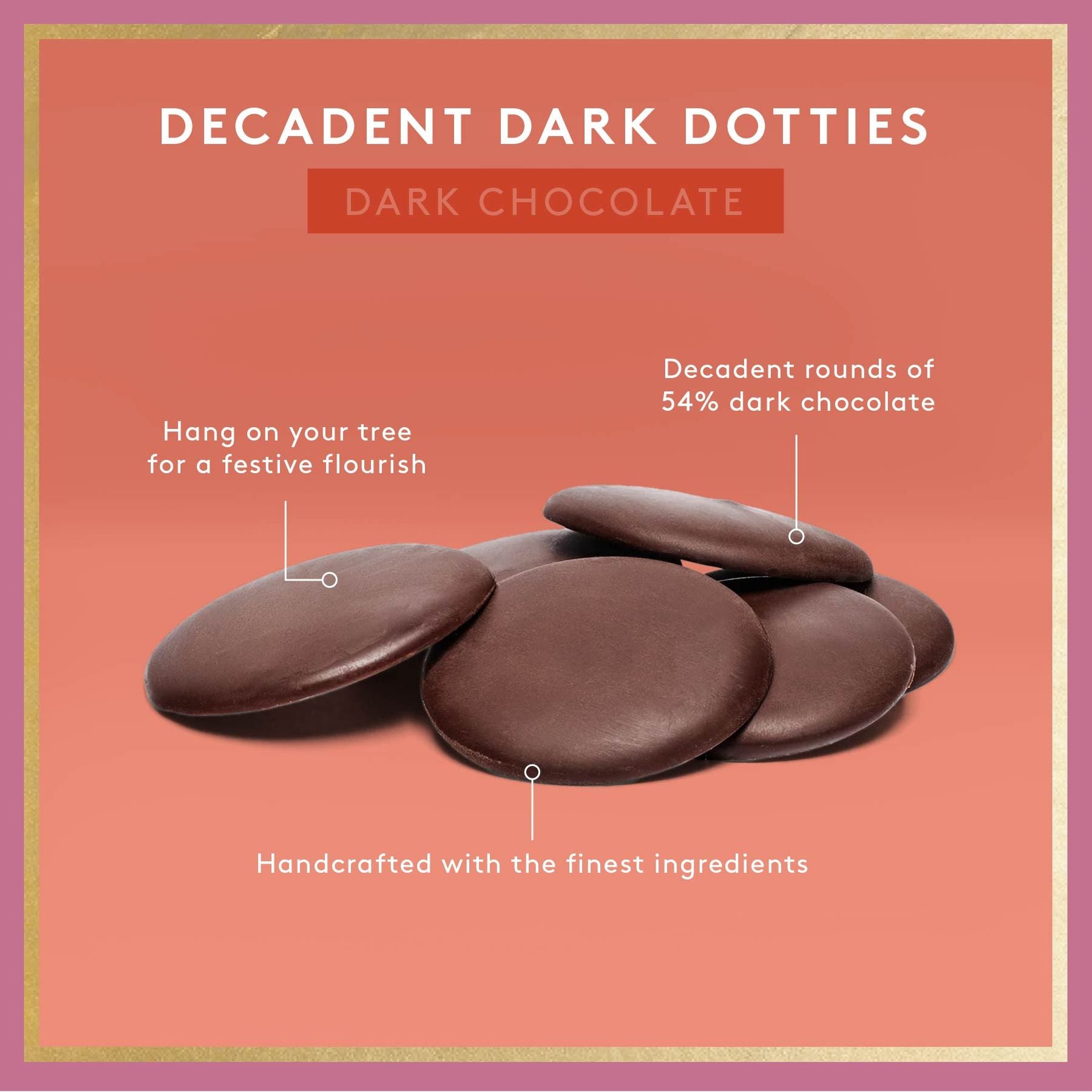 Decadent Dark Dotties Cube | Dark Chocolate