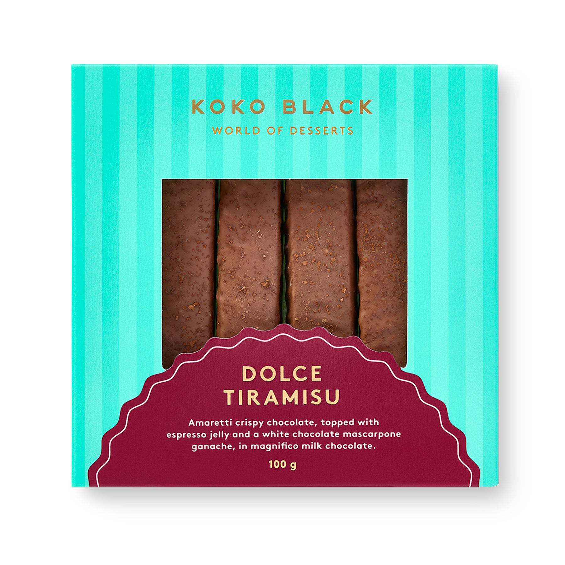 Dolce Tiramisu Bars 100g | Milk Chocolate