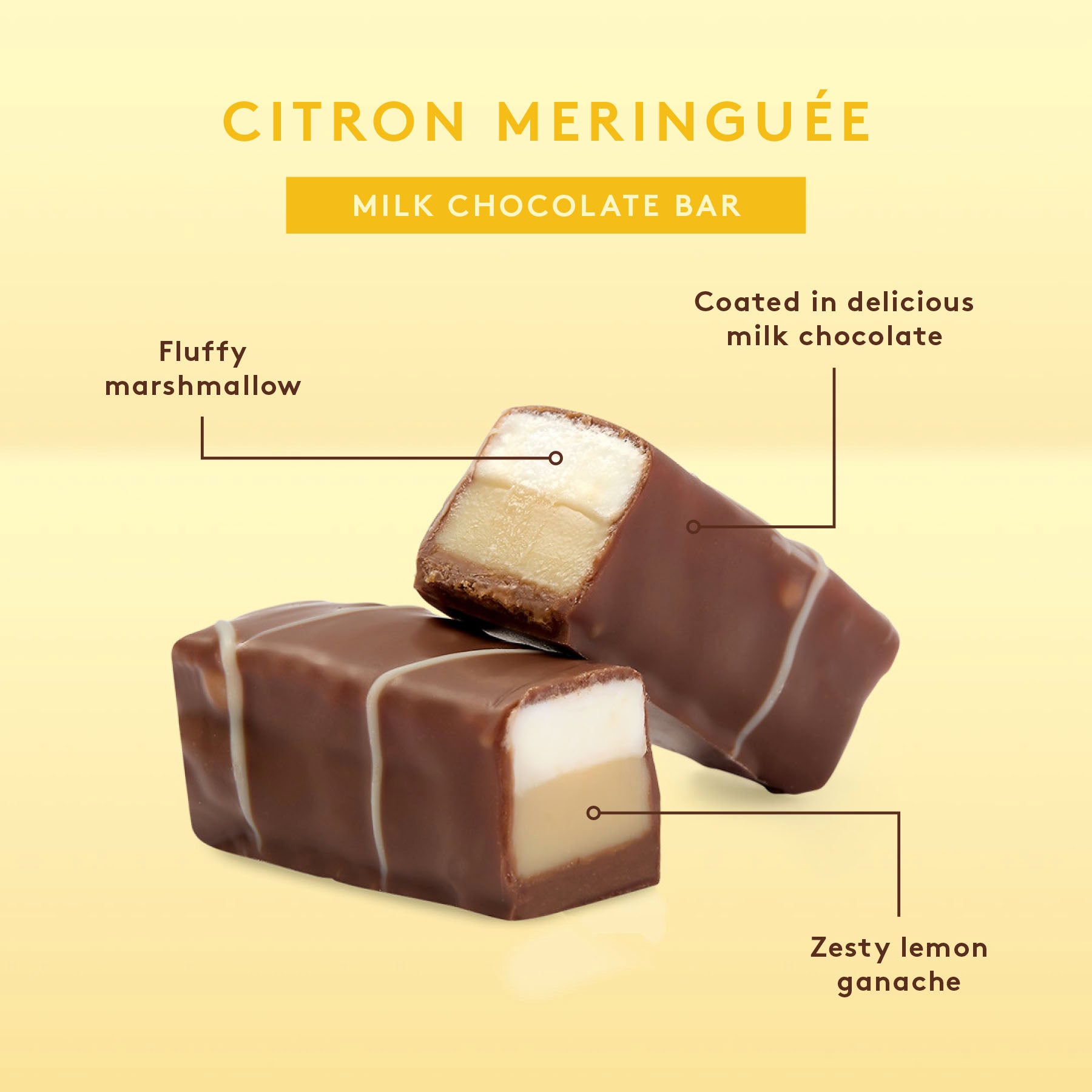 Citron Meringuée Bars 80g | Milk Chocolate