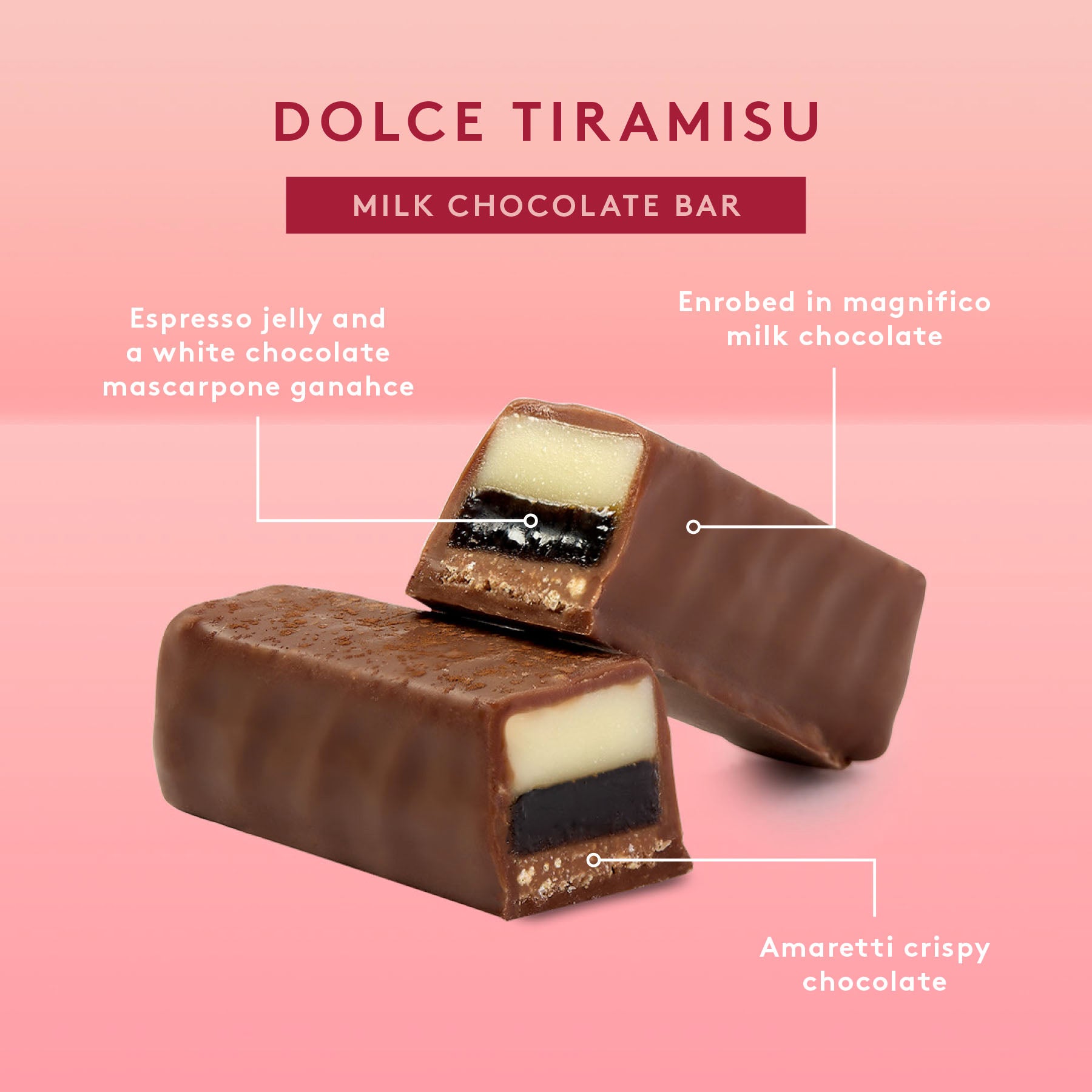 Dolce Tiramisu Bars 100g | Milk Chocolate