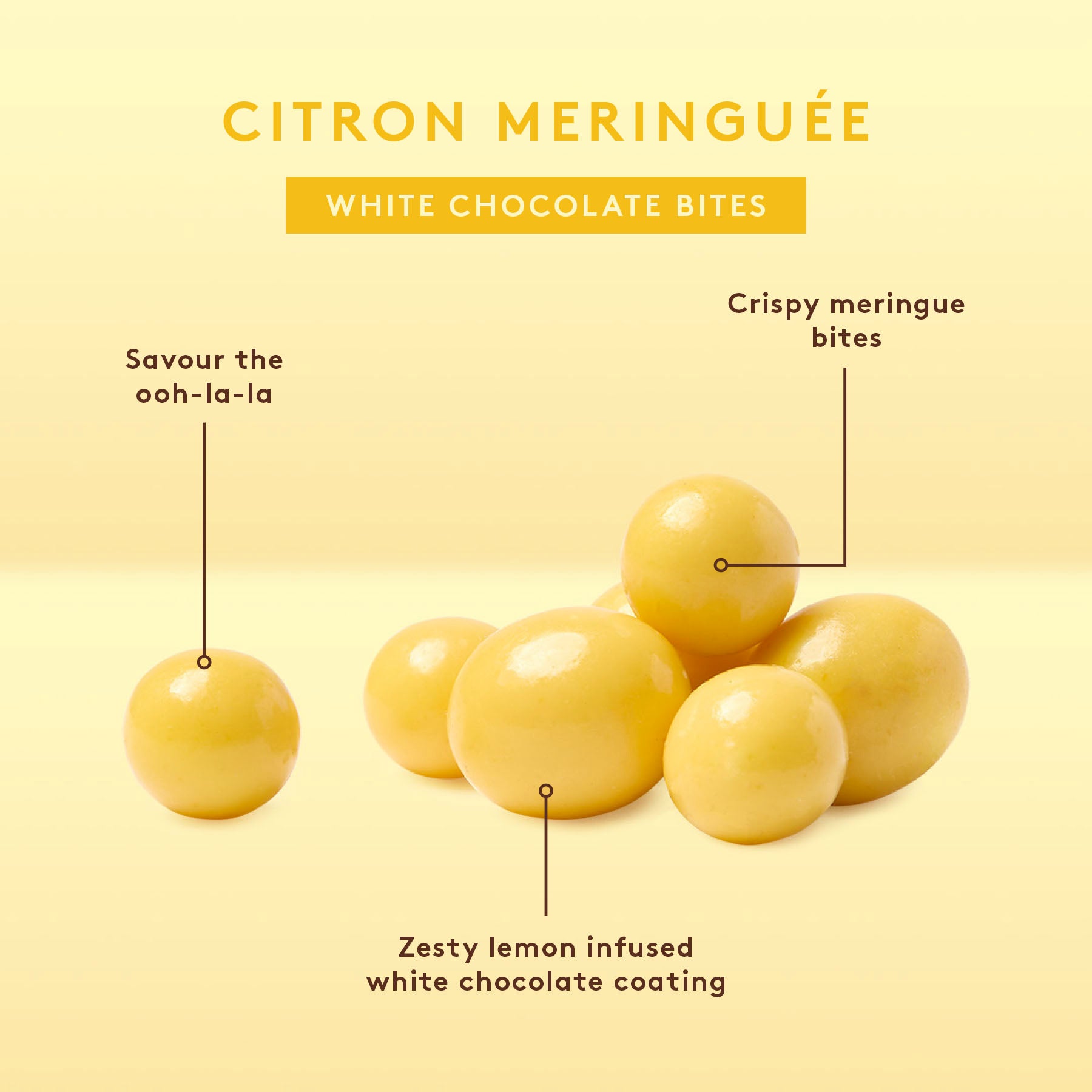 Citron Meringuée Bites 160g | White Chocolate