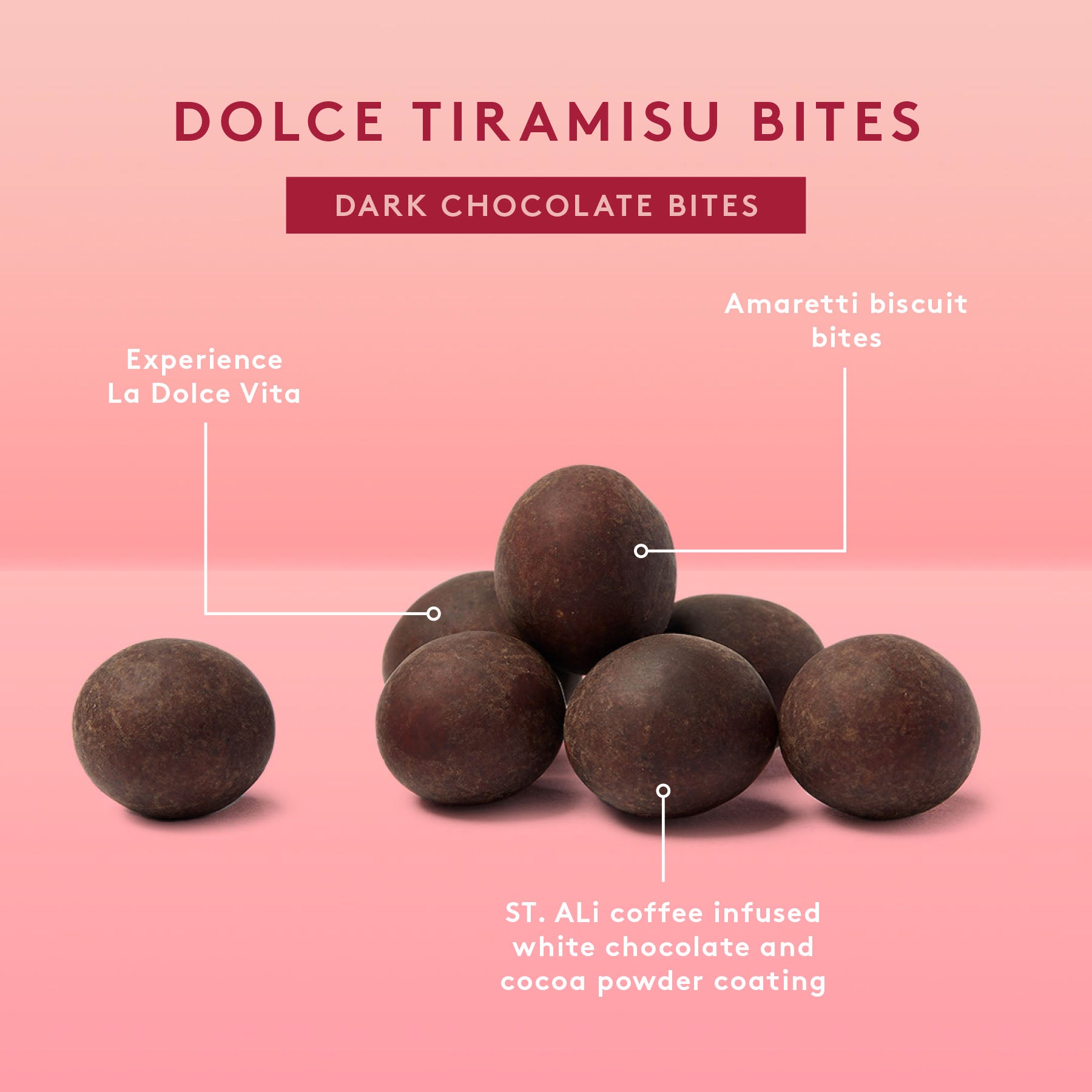 Dolce Tiramisu Bites 160g | White Chocolate