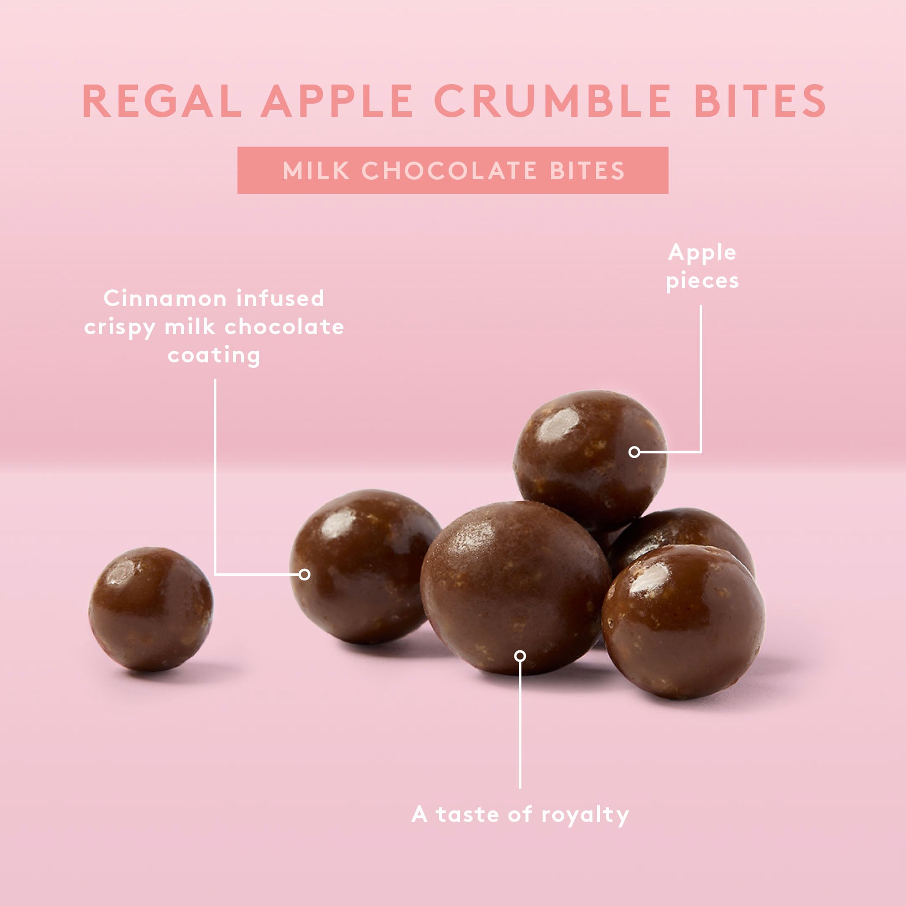 Regal Apple Crumble Bites 200g | Milk Chocolate